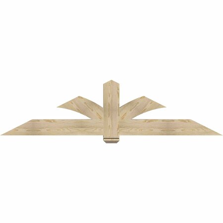 Ekena Millwork Redmond Rough Sawn Timber Gable Bracket, Douglas Fir, 84"W x 21"H x 6"D x 6"F, 6/12 Pitch GBW084X21X0606RED00RDF